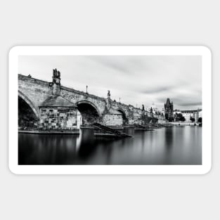 Charles Bridge under long exposure Sticker